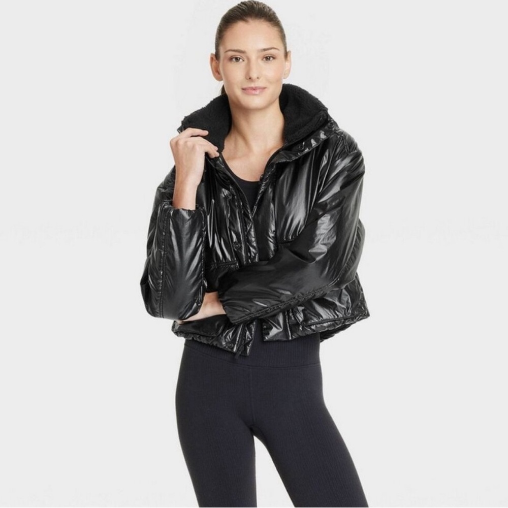 Women's Midweight Puffer Jacket - All In Motion Black S